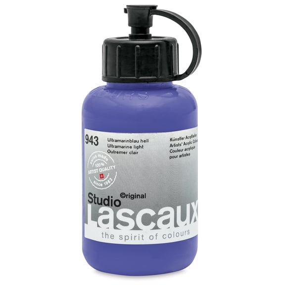 Lascaux Studio Acrylics - Ultramarine Blue Light, 85 ml bottle