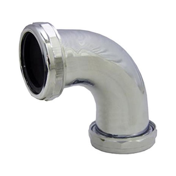 Lasco 03-3853 Pipe Fitting, Ell, 90-Degree, Slip Joint Elbow Ends, Chrome-Plated Brass, 1-1/2 In. - Quantity 6