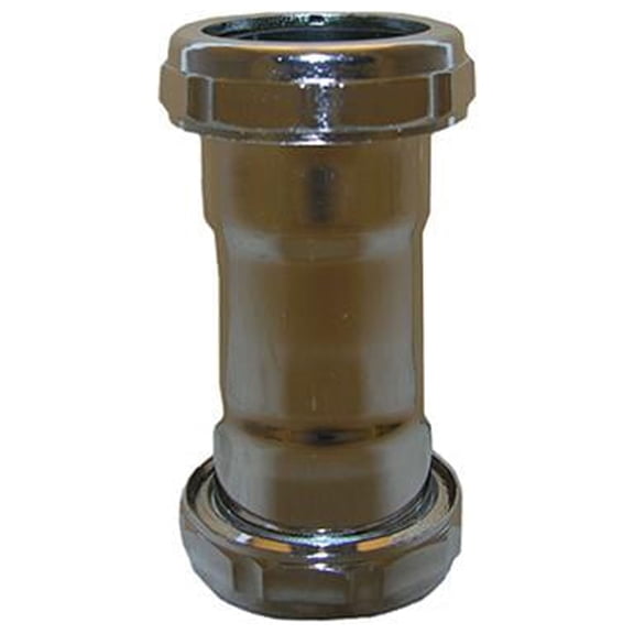 Lasco 03-3871 Slip Joint Both Ends, Chrome Plated Brass, 1-1/4 In. - Quantity 6