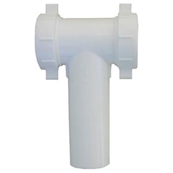 Lasco 03-4291 PVC Pipe Fitting, Lavatory/Kitchen Drain Tee, White, 1-1/2 In. OD Tube x 1-1/2 In. OD Tube - Quantity 6