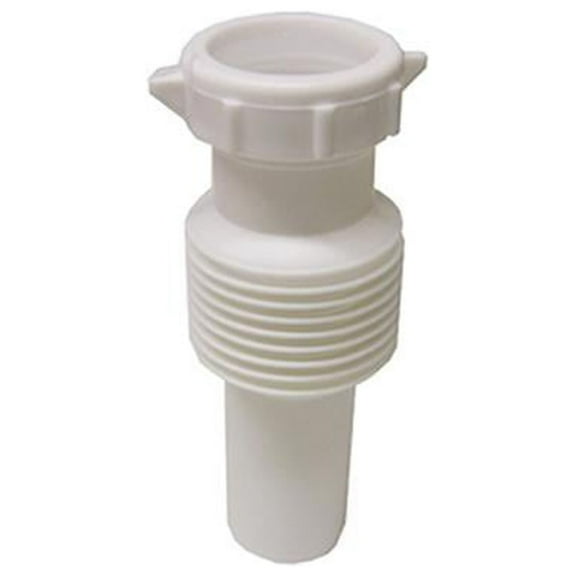 Lasco 03-4319 Kitchen Drain Flexible Slip Joint Extension Tube, White PVC, 1-1/2 In. - Quantity 6