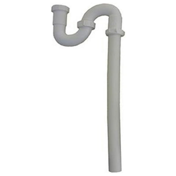 Lasco 03-4339 Lavatory Floor Drain S-Trap, White PVC, 1-1/4 In. Outlet - Quantity 12