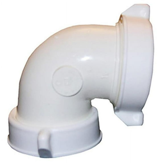 Larsen Supply White Plastic Elbow Plumbing Fitting 03-4263 - 1-1/2 In. - White