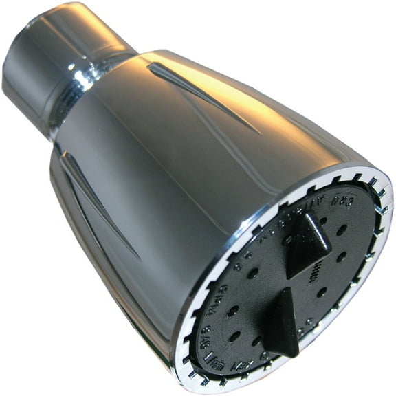 Lasco 1-Spray 1.8 GPM Water Saver Fixed Shower Head, Chrome 08-2543