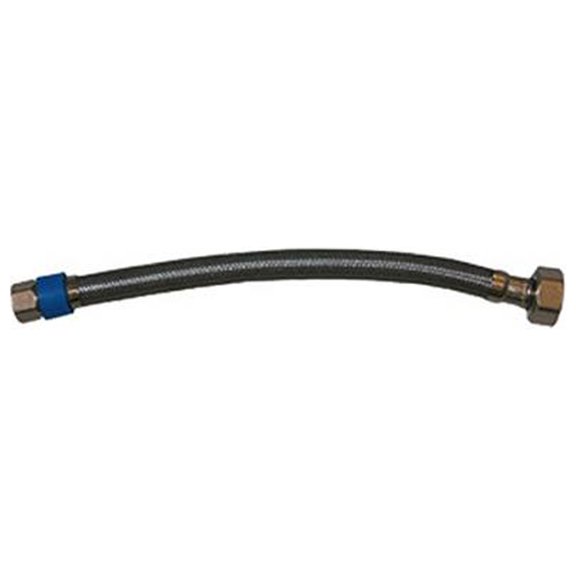Lasco 10-1073 Faucet Connector, Stainless Steel, 3/8 Fine Female Flare x 1/2 IP x 16-In. - Quantity 10