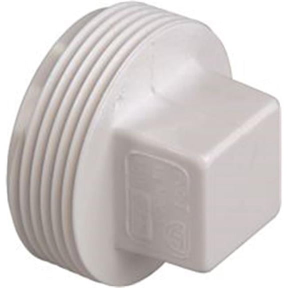 NIBCO 93052 Streamline Drain Waste Vent PVC Cleanout Plug, 2 in.