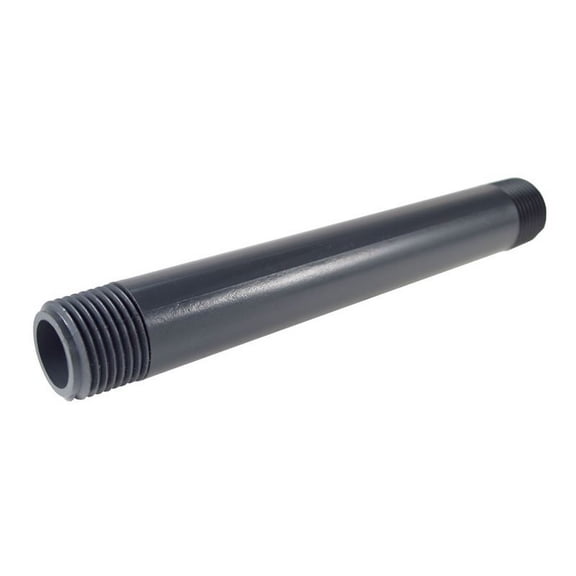 Lasco 220-120 2" x 12" PVC Schedule 80 Nipples TBE - Gray