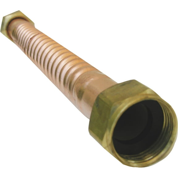 Lasco Fittings Corrugated Copper Water Heater Connector - Durable - 3/4 FIP x 3/4 FIP x 15 In