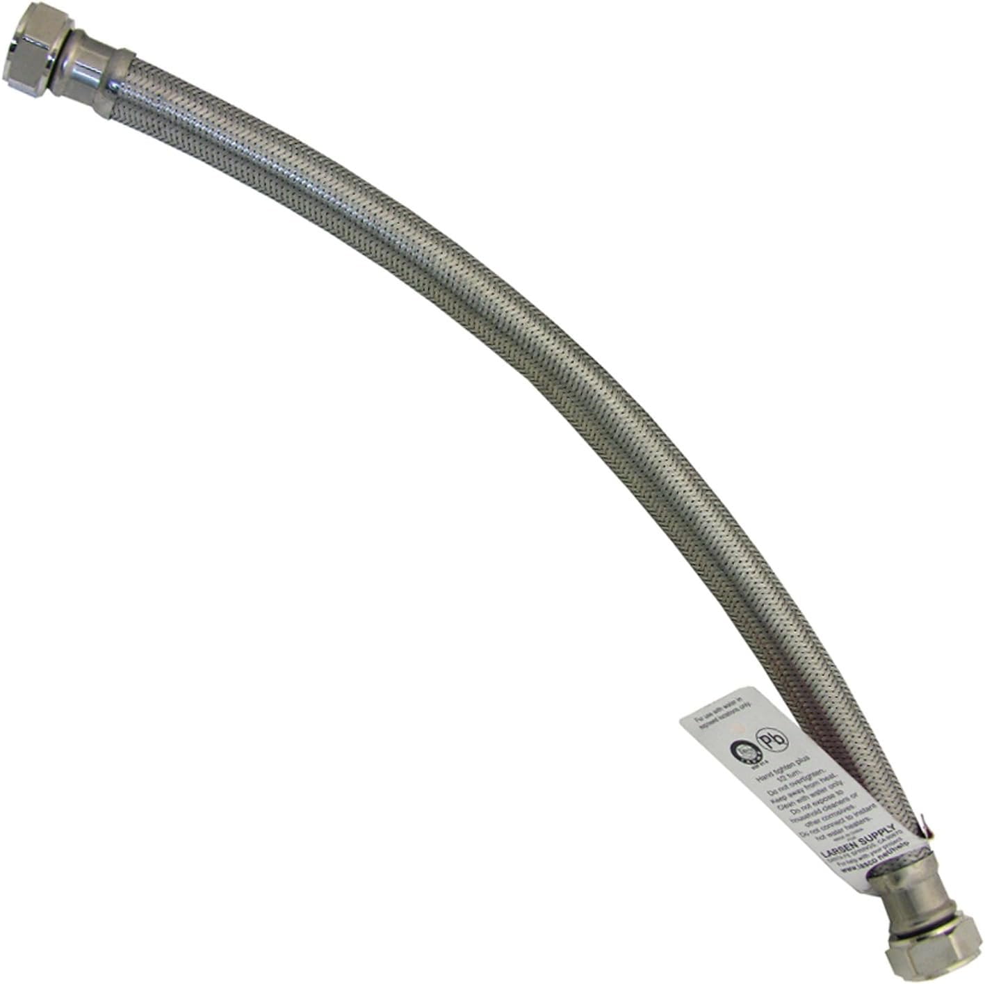 LASCO 10-1342 3/4-Inch Female Pipe Thread by 18-Inch Long Non Leaded Water Heater Connector Braided Stainless Steel