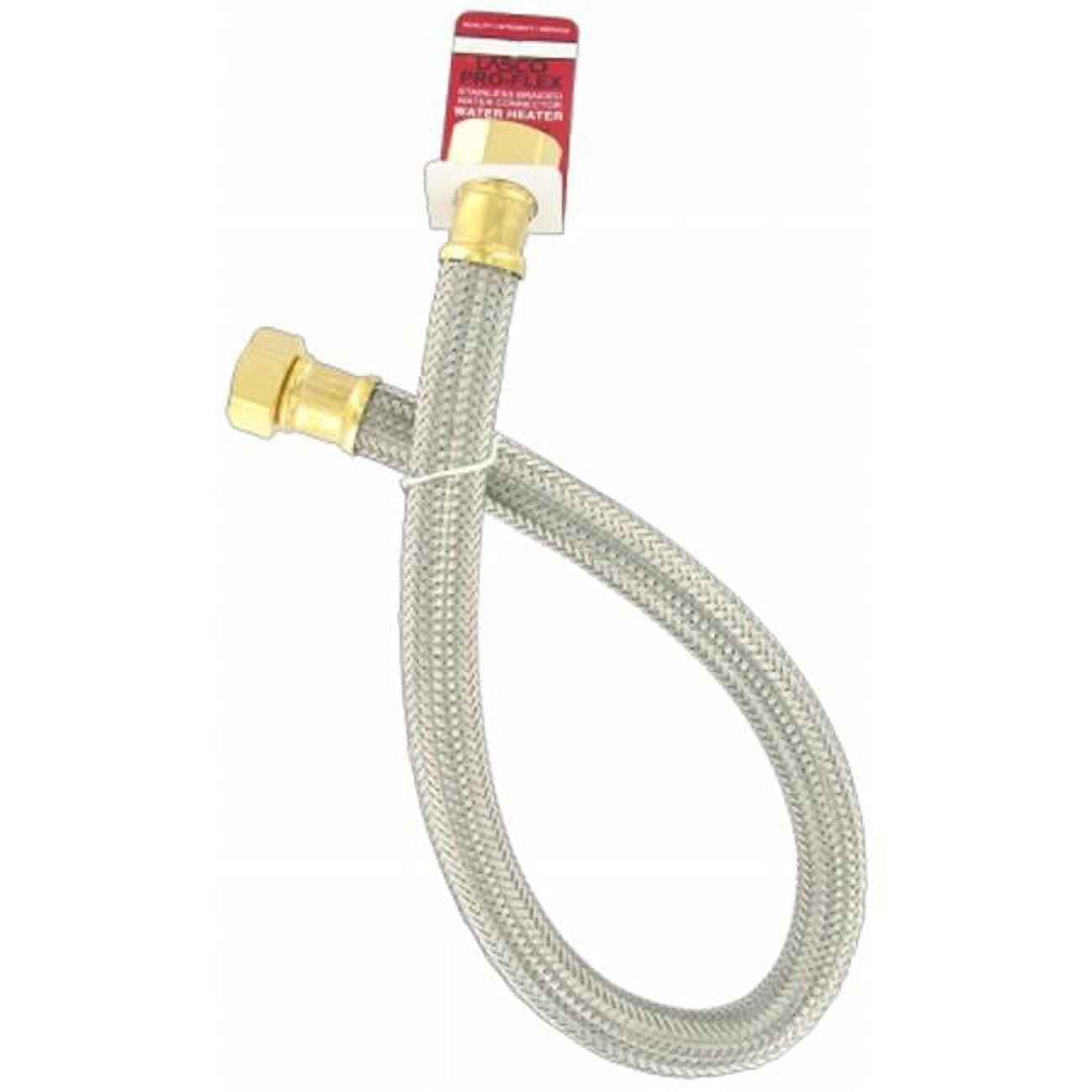 Lasco 10-1344 3/4" FIP x 3/4" FIP x 24" Flex Hot Water Heater Hose Connector
