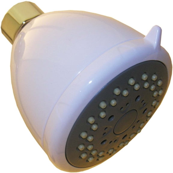 LASCO 08-2377 Shower Head with Three Function Massage, White Finish