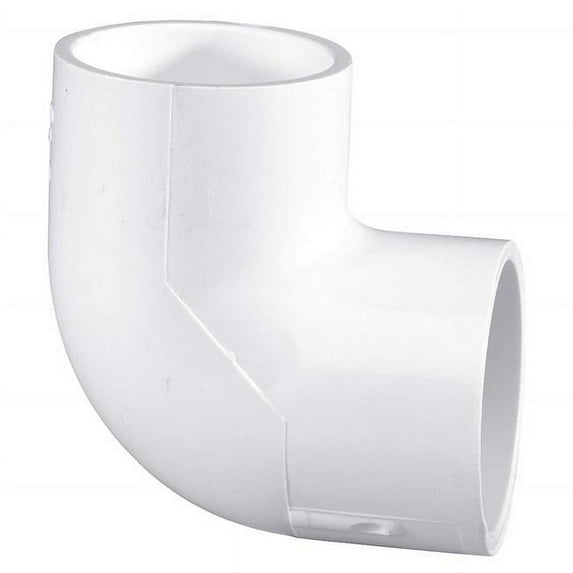 Lasco Fittings 406010BC 1 in. 90 deg Elbow Slip x Slip PVC Socket, White - 50 per Box