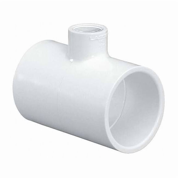 PVC Reducer Tee, Socket x Socket x Socket, 3 in x 3 in x 2 in Pipe Size 401338