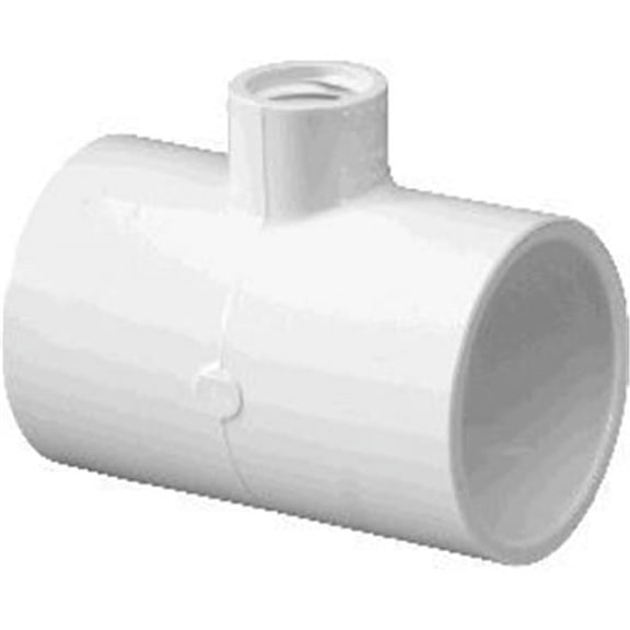 PVC Tee, Socket x Socket x FNPT, 1 in Pipe Size 402010
