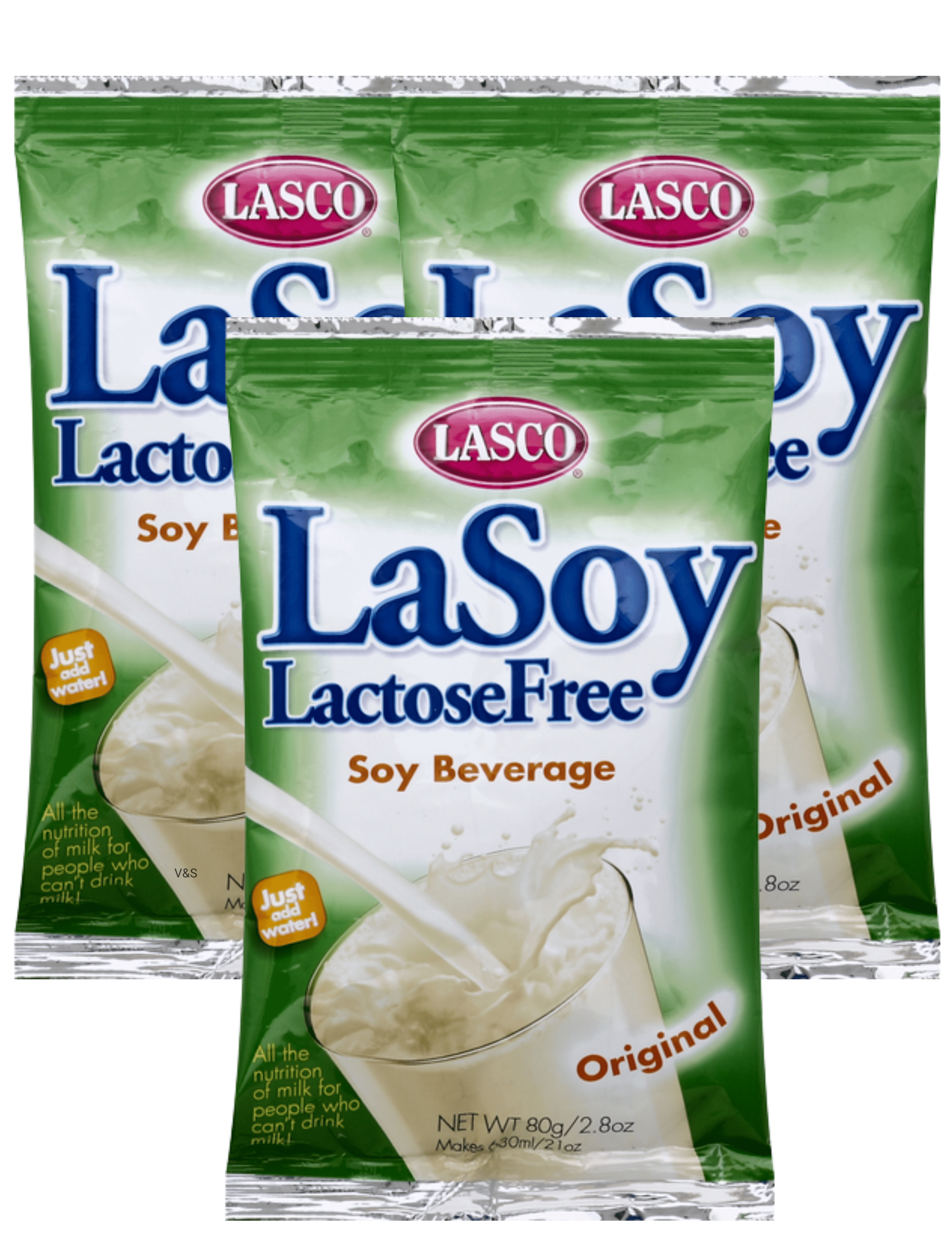 Lasco Lasoy Original Soy Beverage Mix, Lactose Free, 2.8 oz (80 g