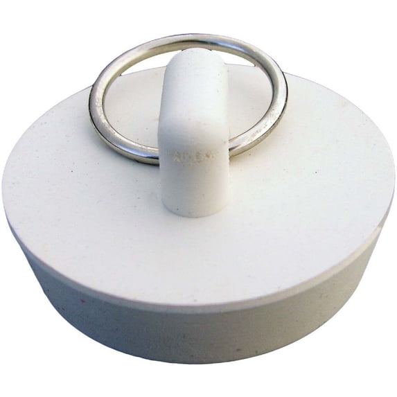 Lasco Hollow 1-3/8 In. White Sink Rubber Drain Stopper 02-3207
