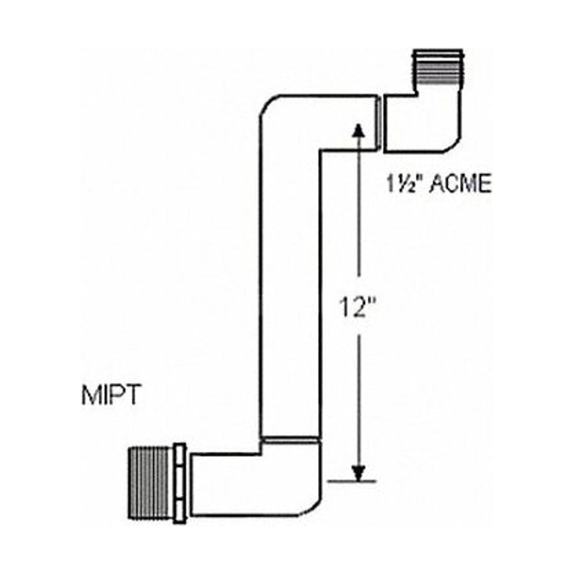 Lasco Fittings Swing Joint, 1 1/2 in, Schedule 40,White G330212