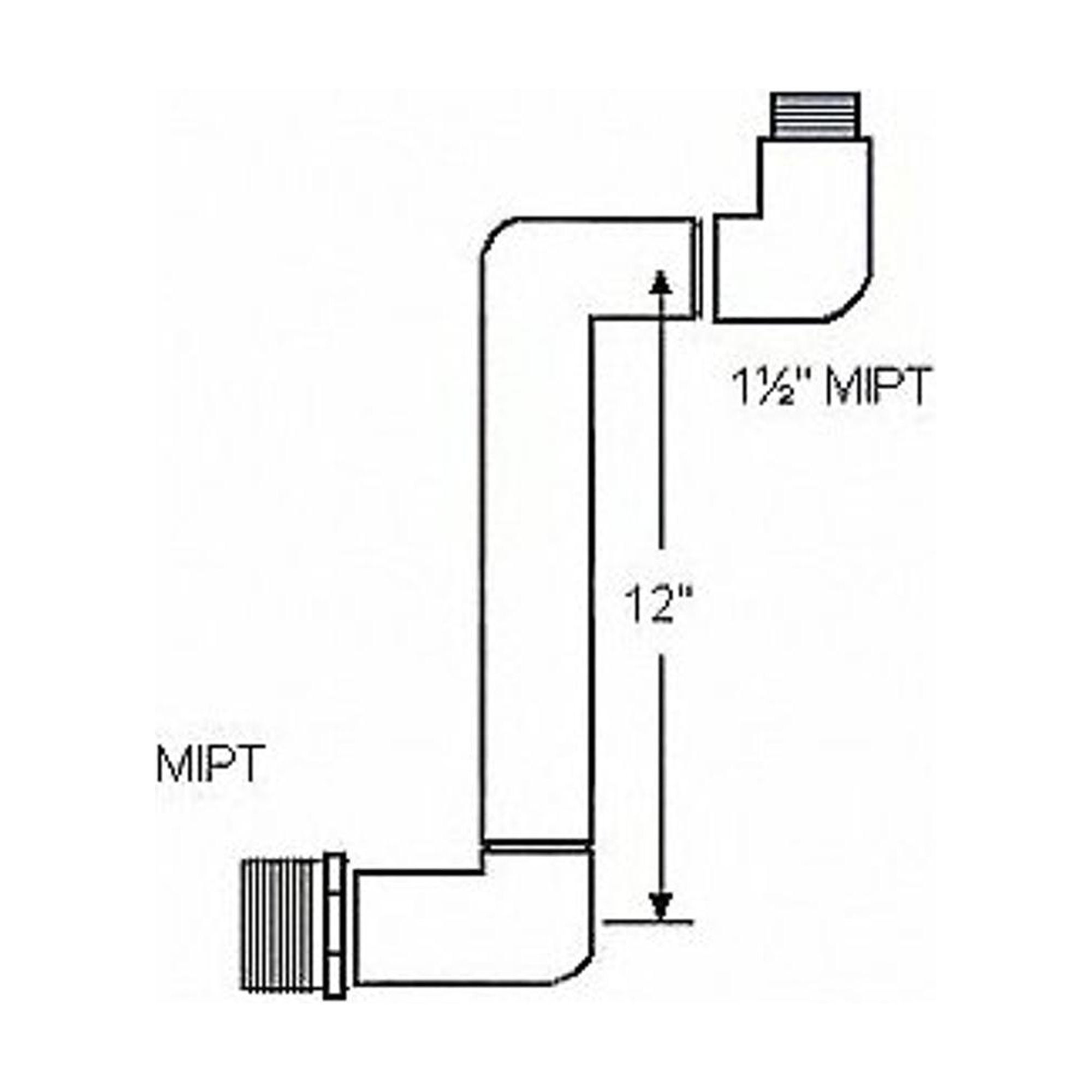 Lasco Fittings Swing Joint, 1 1/2 in, Schedule 40,White G332212