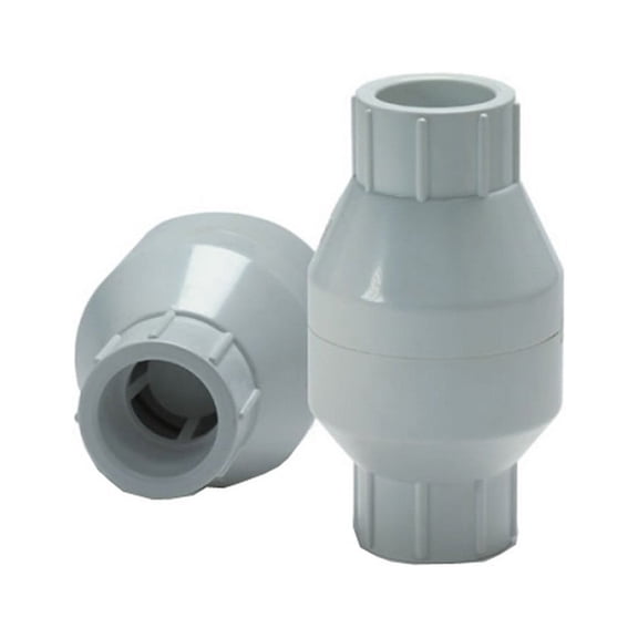 Lasco V08221B 0.75" Socket PVC Spring Check Valve