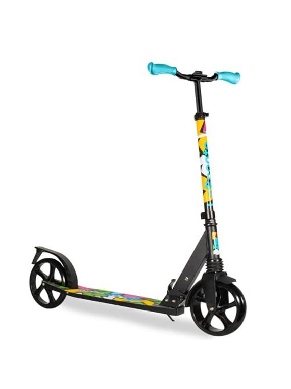 Retro Kick Scooter - Foldable Kick Scooter for Adults - Skateboard Alternative with Adjustable Handlebar - Retro, 220 lb Capacity