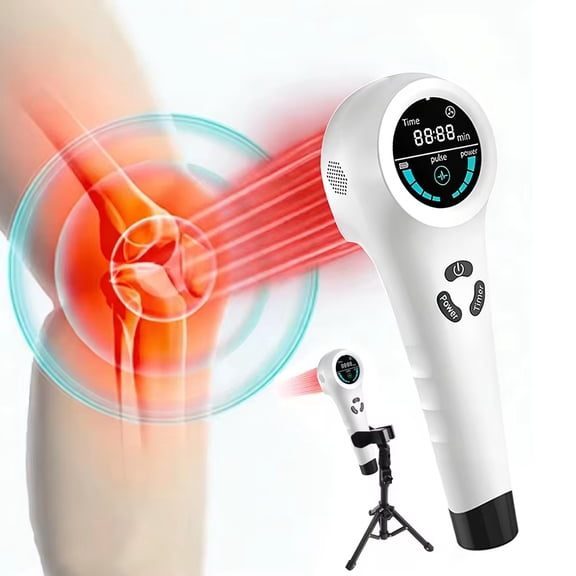 LaseLocks Handheld Red & Near-Infrared Light Massager, 620nm+808nm Dual Wavelengths, Rechargeable, with Adjustable Bracket for Hands, Legs, Back, Shoulders  Portable Muscle Relaxation Tool