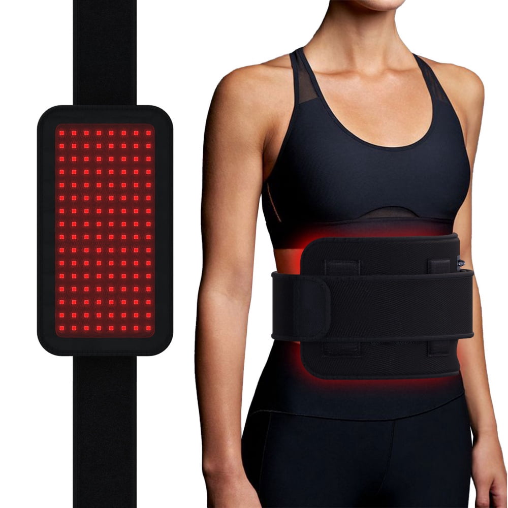 LaseLocks Red Light Adjustable Massage Belt with 128 LED Beads（880nm+830nm+660nm） - Multi-Purpose for Waist, Back, Legs, Shoulders - USB Powered