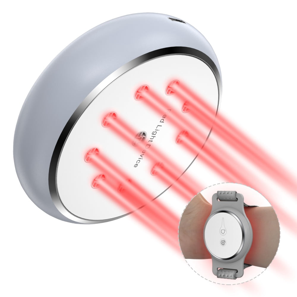 LaseLocks Red Light Massager(9x660nm + 1x810nm) - Portable, Rechargeable, Adjustable Strap for Travel & Office Use