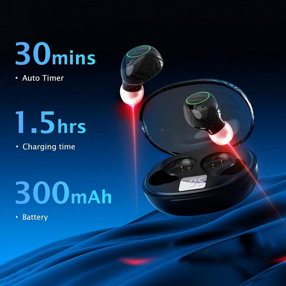 Laselocks Wireless Ear Red Light Device - Compact Charging Case Design, Easy to Use, Perfect for Home, Office, and Travel