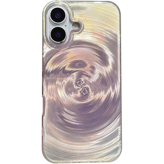 Laser Blooming Vortex Texture Fashion Phone Case Compatible with iPhone Case (Purple, for iPhone 17 Air)