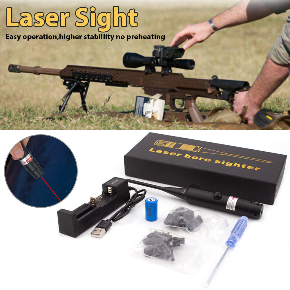 Laser Bore Sight Collimator Red .177 to .50 Caliber Bore Sighter Rifle
