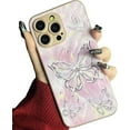 thumbnail image 1 of Laser Butterfly Painted Metal Camera Lens Glass  for iPhone Case (Gold,iPhone 14 Plus), 1 of 6