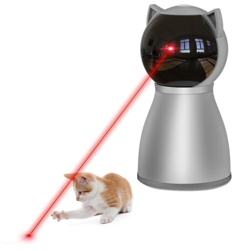 Laser Cat Toys for Indoor Cats,The 4th Generation Real Random Trajectory Motion Activated Rechargeable Automatic Cat Laser Toy,Interactive Cat Toys for Bored Indoor Adult