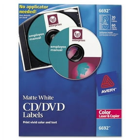 Laser Cd Labels, Matte White, 30/pack | Bundle of 2 Packs