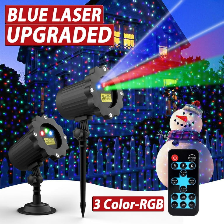Laser Christmas Projector Lights Outdoor, Tanbaby 3 Color Laser