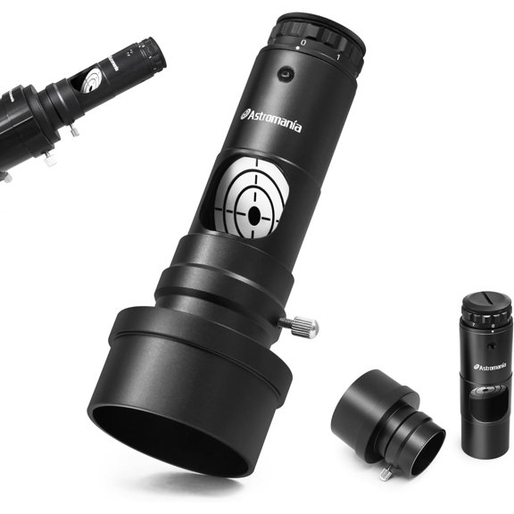 Laser Collimator for Newtonian Dobsonian Marca Telescopes, Telescope Alignment 1.25 Inch 7 Bright Levels with 2 Adapter, Great Accessory Tool Collimation