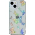 thumbnail image 1 of Laser Colorful Glitter Bling Sparkling Butterfly Protection Clear Soft Compatible with iPhone Case (ButterF,iPhone 12 Pro), 1 of 8