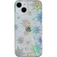 thumbnail image 1 of Laser Colorful Glitter Bling Sparkling Snowflake Protection Clear Soft Compatible with iPhone Case (Snow,iPhone 13 Pro Max), 1 of 7