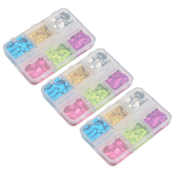 Laser Colorful Square Nail Art Glitter Sequins 6 Grids Mixed Sparkly Flakes Accessories for Acrylic False Nails Manicure DIY Decoration (8.0 x 5.0 x 3.0 inches / 20.3 x 12.7 x 7.6 cm)