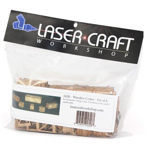 Laser Craft Workshop Wooden Crates New