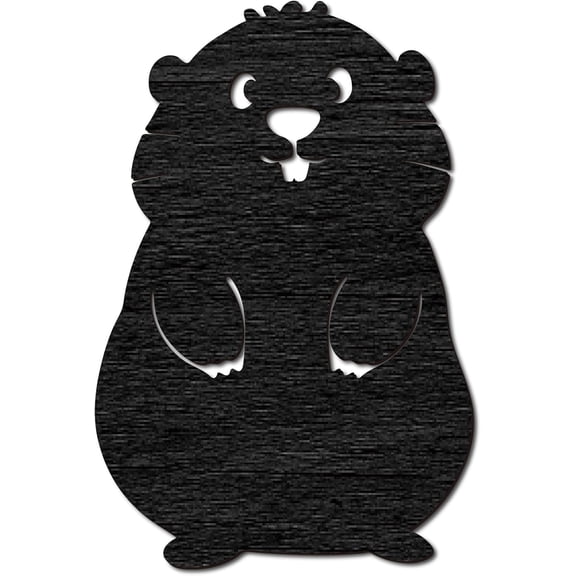 Laser Cut Basswood Wall Sculpture for Home Decoration Kitchen Supplies Groundhog 200x300x5mm