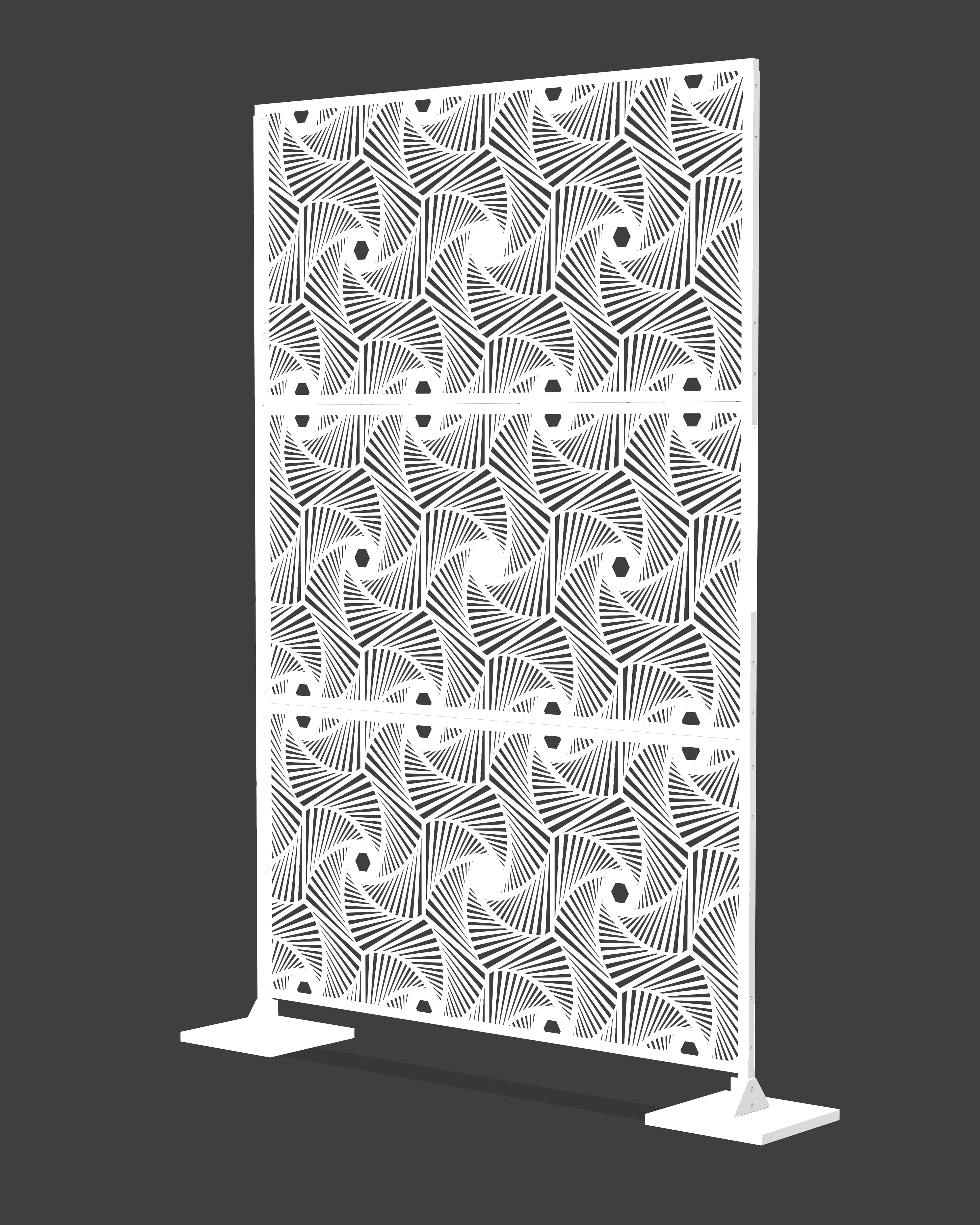 Laser Cut Metal Privacy Panel, Room divider, Privacy Screen, Metal