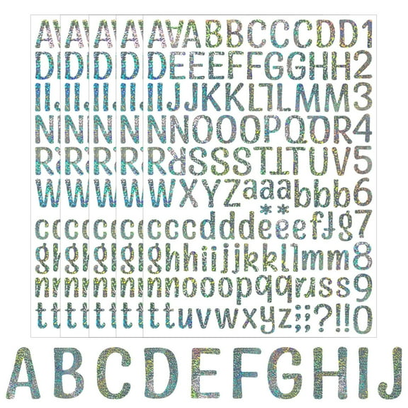 Laser Cut PVC Alphabet Number Symbol Waterproof Stickers for DIY Decoration on Computer Cup Luggage Car Body Craft Projects