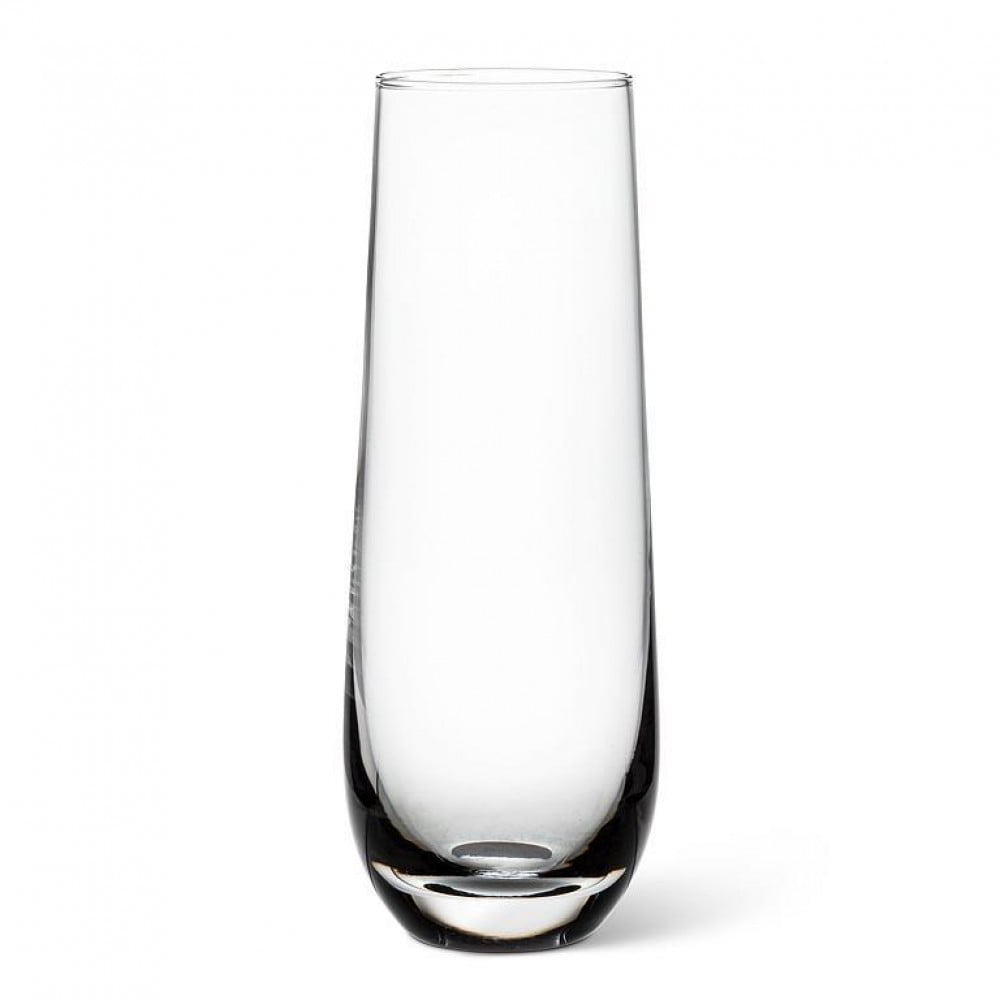 Laser Cut Rim Stemless Flute Glass