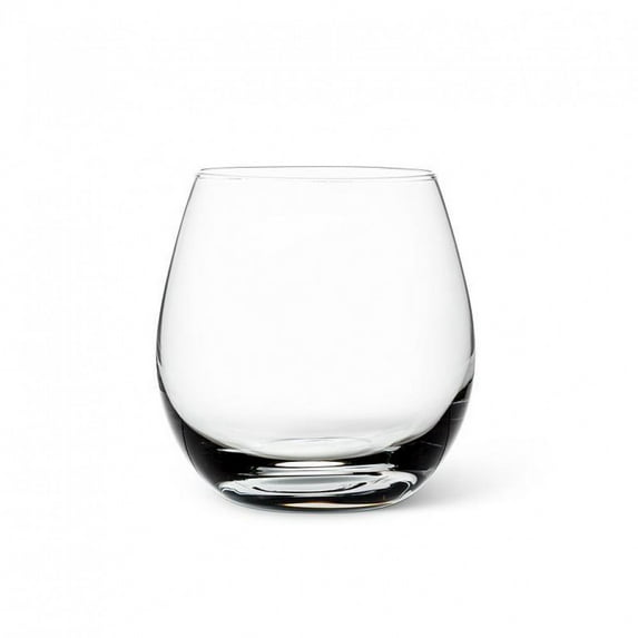 Laser Cut Rim Stemless White Wine Glass