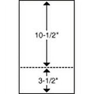 Laser Cut Sheet Form, 8 1/2 x 14 Blank Perforated Paper, 20# Paper with 3 1/2" return - 500 sheets/ream (23-0222)