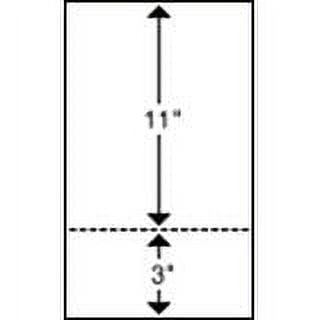 Laser Cut Sheet Form, 8 1/2 x 14 Blank Perforated Paper, 20# Paper with 3" return - 500 sheets/ream (23-0226)