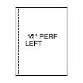 Laser Cut Sheet Paper Form, 8 1/2 x 11 Blank Perforated, 20# Paper w/ 1/2" Left Perf - 500 sheets/ream (23-0134)