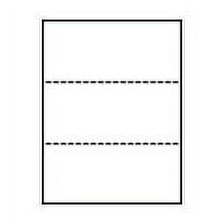 Laser Cut Sheet Paper Form, 8 1/2 x 11 Blank Perforated, 24# Paper Perfed in Thirds - 500 sheets/ream (23-0116)
