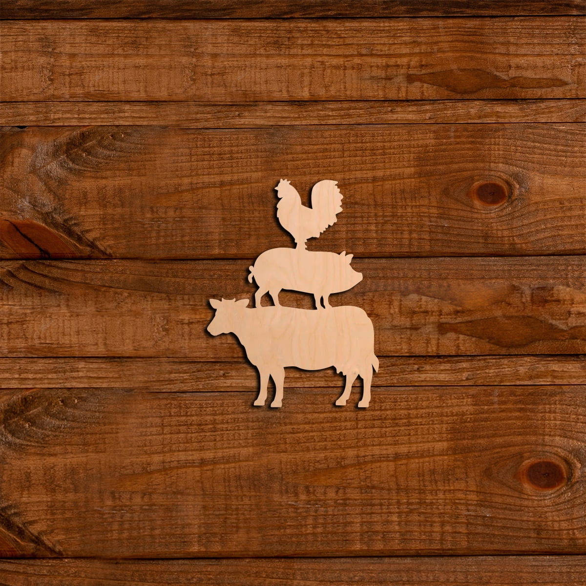 Laser Cut Stacked Farm Animals - Walmart.com