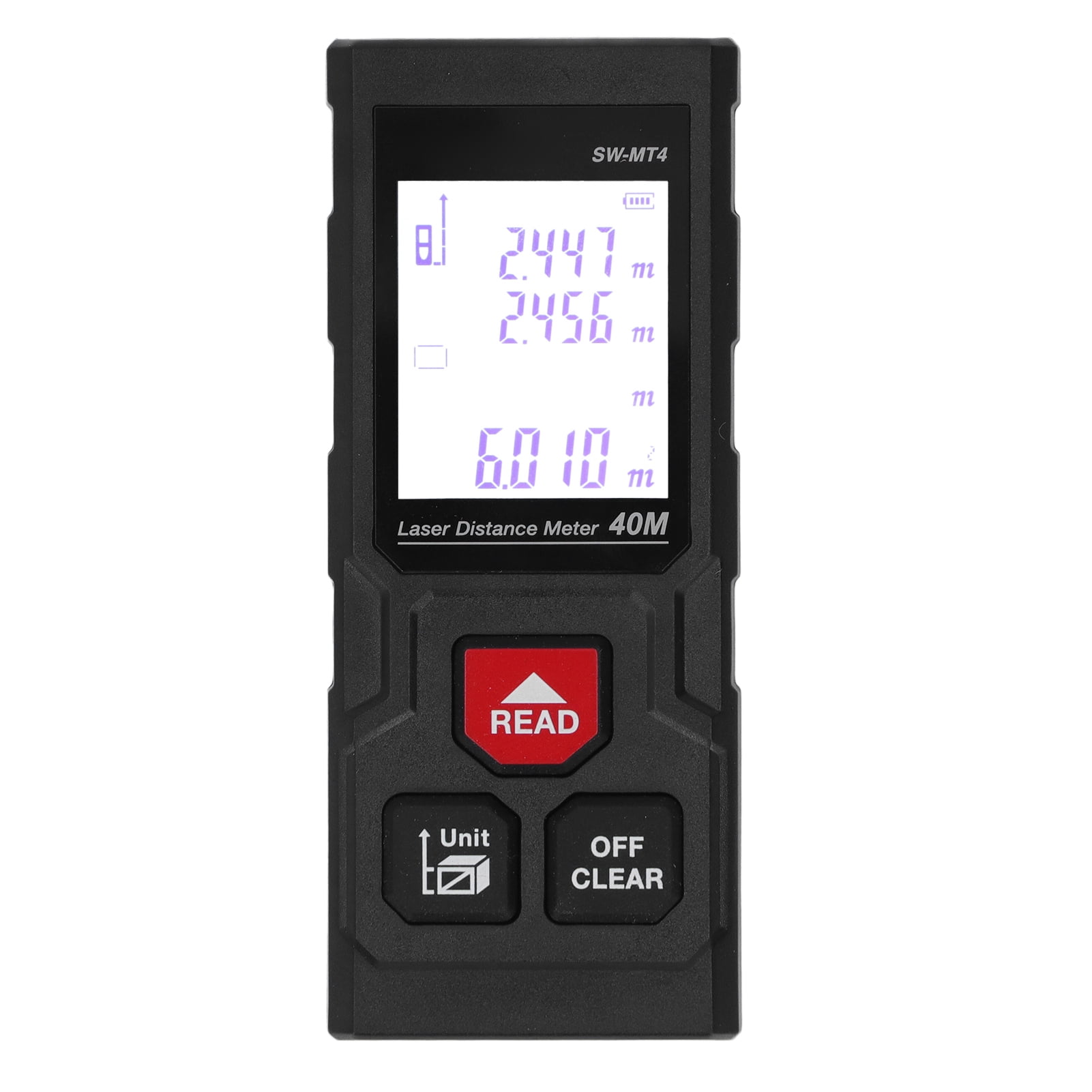 Laser Distance Meter Millimeter Level Accuracy 40m Range Red Light